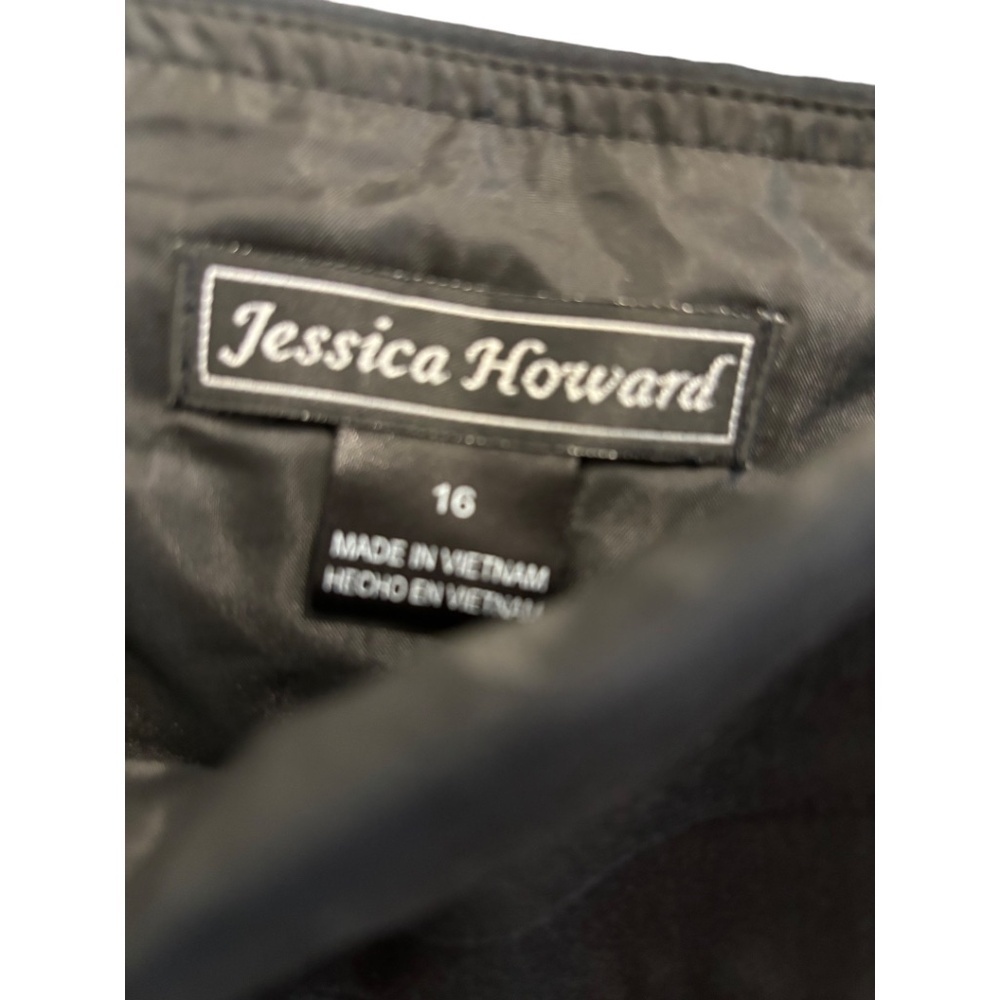 Jessica Howard Plus Size Green White Black Side Zip Sundress Size 16 - Picture 4 of 5